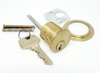 Keyed Rim Cylinder Lock Kit Home Overhead Garage Door Mounting Hardware   2 Keys