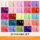 30-piece Uv Gel Nail Polish Set With Base And Top Coats In 25 Colors