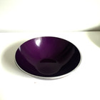 Vintage Emalox Aluminum Purple Bowl 4    Diameter Silver Trim Mcm Norwegian Norway