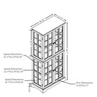 Curio Antique Display Cabinet With Glass Doors Adjustable Shelves Home Office