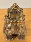 Antique Victorian Sailor   s Valentine Shell Dresser Box W  Mirror Nautical 