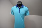 Nike Court Tennis Polo Dri Fit Performance Blue Short Sleeve Golf Mens Sz Medium