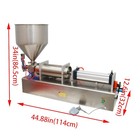 110v Liquid Paste Cream Filling Machine 1000-5000ml Piston Filler Single Nozzle