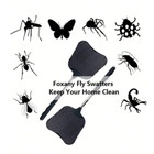 1pc Heavy Duty Telescopic Fly Swatter - Durable Plastic  Stainless Steel Handle