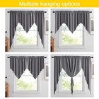 Blackout Window Treatment Pole Pocket Kitchen Tier Curtains- Tailored Scallop   