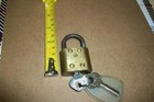 Vintage Slaymaker Brass Padlock   Keys 