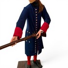 Colonial Military Coat Men 18th Century Uniform Revolutionary War Costume Jacket