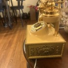 Vintage Deco-tel French Victorian Style Ivory   Gold Rotary Dial Phone Read