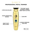 Stylecraft Pro Saber Metal Cordless Trimmer W  Brushless Motor Gold Sc405g - New