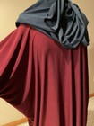 Stretchy Lace 2 Pc Women Prayer Outfit Extra Long Top Skirt Brown Gray Green