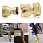 4x Garden Hose Quick Connector Brass 3 4  Thread Water Hose Adapter Female Male