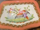 Large Old French Handpainted Porcelain  Vanity Box 