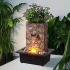 Indoor Waterfall Fountain - Tabletop Water Fountain For Serene Meditation  Re   