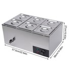 110v Food Warmer 6 Pan Bain Marie Steam Table Steamer New Restaurant Equipment