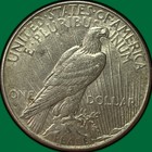 1927-s Peace Dollar Almost Uncirculated Au Coin  38741