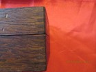 Antique Curved Wooden Sewing Box Wheeler   Wilson 9 x3x2 1 2  Dove Tailed