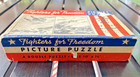 Vintage 1940s Fighters For Freedom Double Picture Army Navy Puzzle Wwii Military