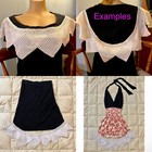 Lg Antique 1930-50s Off-white Hand Crochet Tatted Diamond Pt Circular Trim