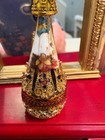 Ooak Handcrafted Dollhouse Gold enamel Pattern Miniature Lamp  1 12 Non-electric