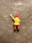 Rare Vintage Cake Topper Toy Dwarf Gnome Waving Figurine Garden