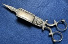 Antique Candle Snuffer Wick Cutter Scissors Silver Plate Unknown Hallmarks