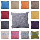12  16  18  20  22  Plain Linen Cushion Cover Pillow Case Throw Home Sofa Decor