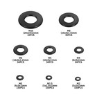 650 Pcs Black Nylon Flat Washer Assortment Kit Round Flat Nylon Washers For Hou