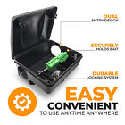 Rat Bait Station 2 Pack - Rodent Bait Box - Eliminates Rats  Mice  Chipmunks