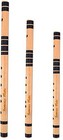 Handmade Natural Flute Indian Bamboo Bansuri Combo Of A B   A Flute Set Of 3pcs