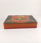 Antique Vintage Hungarian Hand Painted Wood Box