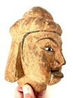 Antique 19th Burmese Carved Wood Marionette   Puppet Head   W  Hinged Mouth