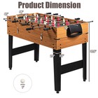 48  3-in-1 Multi Combo Game Table Foosball Soccer Billiard Slide Hockey For Kids