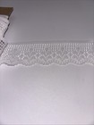 5 Yards White Vintage Lace 1  Wide Mesh Topped Scalloped D8