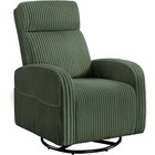 360   Swivel Nursery Glider Chair W  Storage Pockets Smooth Rocking   Relaxation