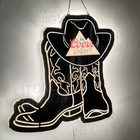 Us Stock Hats And Boots Coors Beer Led Neon Sign 19  Bar Club Decor With Dimmer