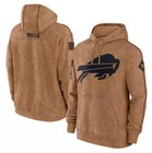 2023 Men s Brown Salute To Service Sideline Therma Pullover Hoodie Sweatshirt-r