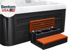 Two Tier 36  Wide Storage Hot Tub Step  Durable  Multi-functional  Non-skid Spa 