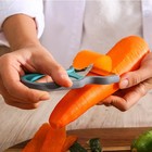 3pcs Stainless Steel Multi-function Potato Peeler Fruit Vegetable Chopper Mini S