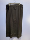 Womens 18 20 Black Tshirt Long Skirt  Elastic Waist  38    X 37      Ellos New