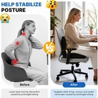 Memory Foam Seat Cushion W lumbar Support Pillow For Back   Sciatica Pain Relief