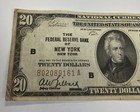 1929  20 New York Ny Federal Reserve Bank Frb Brown National Currency