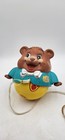Two Vintage 1960s Fisher Price Toddler Toys Chuby Cub Roly Poly Chug Chug Train