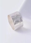 925 Sterling Silver  Solid Silver  Band Ring  Star  Wide Cigar Band Ring