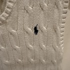 Polo Ralph Lauren Cream Cable Knit Sweater Vest Boys  Size 6