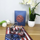 Pqdglobal 3d Popup Card Of Basketball Player  5 9 X 7 9 Inches 