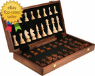 15   Walnut Chess Set With Storage Board For Adults   Children  2 Players