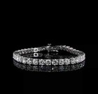 Certified 9ct Round Cut Vvs1 Moissanite Tennis Bracelet 14k White Gold Finish 7 