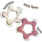 Star Shape Spinner Silicone Baby Teether - Bpa Free Chewable Teething Toy  Soft 
