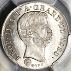 1858 Pcgs Ms 61 Tuscany 10 Quattrini Leopold Ii Duke Silver Coin  25081602c 