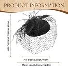 Fascinator Hat Veil Feather Fascinator Tea Party Bridal Wedding Veil Retro Ha   